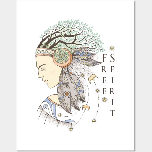 Free spirit - Tribal woman Wall Art by ArtStyleAlice